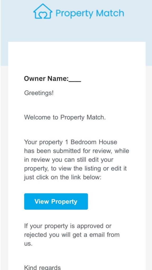 View Property Email
